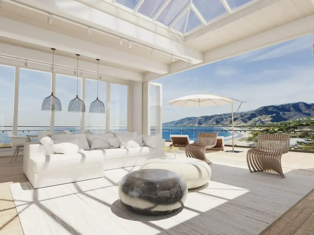 Beach living room interior design